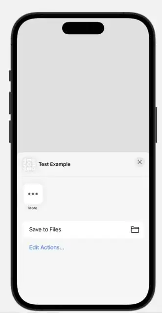 The result, without share to app option