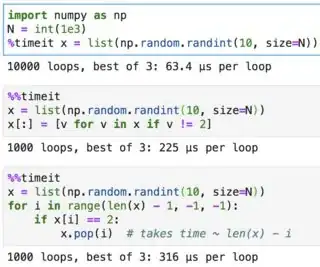Timing with length 1000