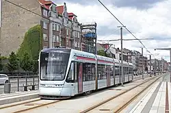 Variobahn tram at Skolebakken.