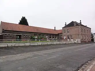 The town hall and school of Étaves-et-Bocquiaux