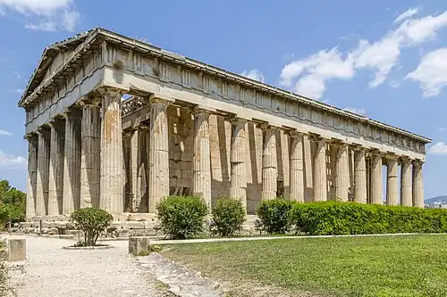 Temple of Hephaestus on the Agoraios Kolonos Hill, Athens, Greece, c.449 BC, unknown architect[48]