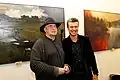 Composer Evgeny Khmara at the opening of an exhibition