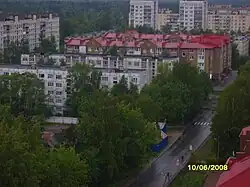Vsevolozhsk as seen from the sixteenth floor of an apartment building
