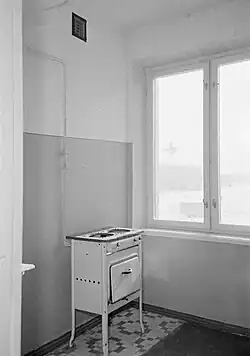 Kitchen interior upon commissioning of the house