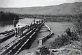 Neot Mordechai building access bridge across Jordan River 1946