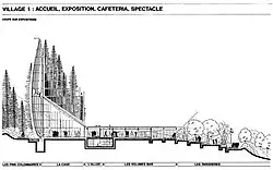 Interior architectural diagram of case