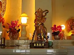 Statue of Weituo at Dachi Xinlin Temple in Penghu, Taiwan