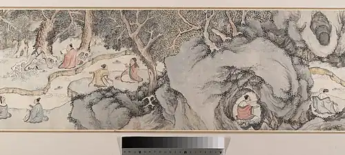 明 錢榖 蘭亭修禊圖 卷-"Gathering at the Orchid Pavilion" by Qian Gu, 1560 (MET DP204432)