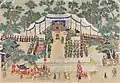A painting[e] of Yeongjo hosting a banquet on the former site of Geunjeongjeon at the palace (1767)[59]