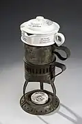 A 'Pyramid' food warmer invented by Samuel Clarke in England