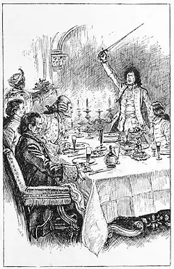 He flung his rapier round and round