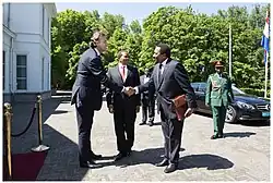 Greeting Dutch Foreign Minister Bert Koenders