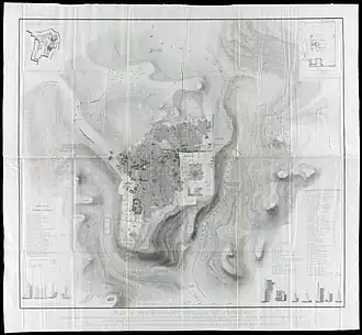 Plan of Jerusalem and environs from Aldrich & Symonds' survey in March 1841