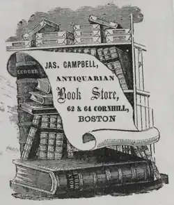 Ad for James Campbell, antiquarian bookshop, c. 1860s[5]