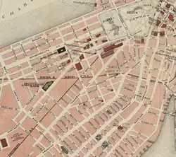 Map of Columbus Ave. and vicinity, 1883
