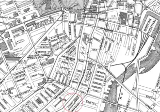 Detail of 1898 map of Boston, showing Grand Opera House