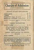 1935 ARC Birthday Cup showing charges of admission