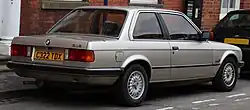 1986-1987 BMW 318i; rear view.