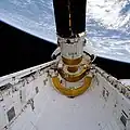 Closeup shot of the deployment of TDRS-D