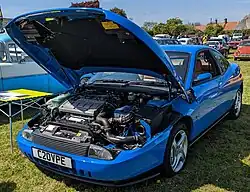 Fiat Coupe 20VT with clamshell bonnet open