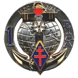 Insignia of the 1st Marine Infantry Regiment, 1er RIMa.