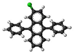 2-Chloro-9,10-diphenylanthracene molecule