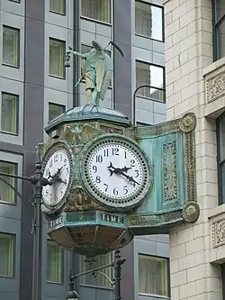 Clock on the northeast corner