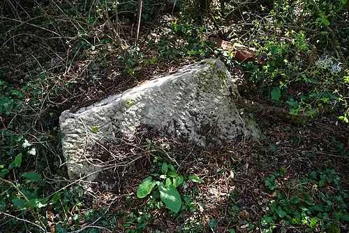 Foot of the headgear.