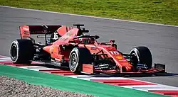 Leclerc driving the Ferrari SF90 at 2019 Formula One pre-season testing