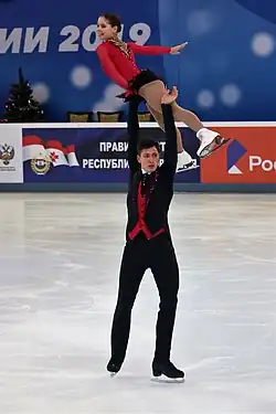 Anastasia Mishina and Aleksandr Galliamov at the 2019 Russian Championships