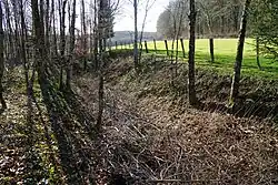 The access trench to the 1942 chute.