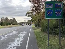 Southbound CR 557 in Milmay