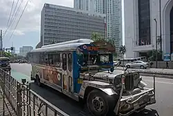 An air-conditioned jeepney in Makati