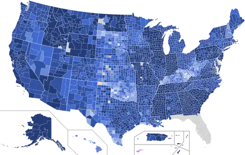 First-place results by county