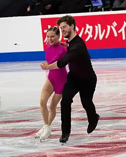 Ioulia Chtchetinina and Michał Woźniak at the 2024 Skate Canada International