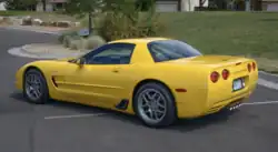 2002 Chevrolet Corvette Z06 in Millennium Yellow.