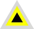 A multi-toned triangular organisational symbol