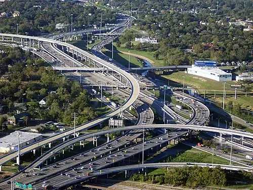 I-45 and I-10/US&nbsp;90 next to Downtown Houston