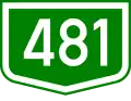 Main road 481 shield
