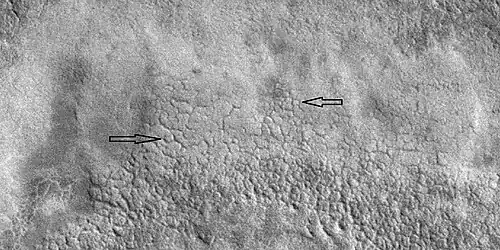 Low center polygons, as seen by HiRISE under HiWish program. These features are common in ice-rich ground.