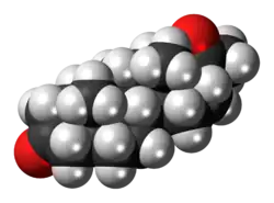 Filled-in diagram of a steroid