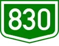 Main road 830 shield
