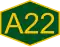 A22 highway logo