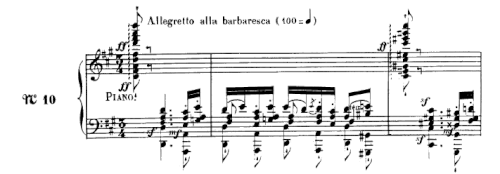 The opening bars for the 3rd movement.