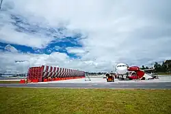 Jet Blast Deflector protecting a A320