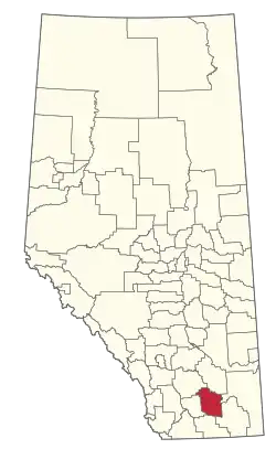 Location within Alberta