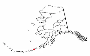 Location of Unalaska, Alaska