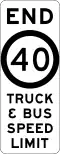 (R4-220) End of Truck and Bus Speed Limit (used in New South Wales)
