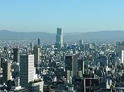 Abeno Harukas seen from Nakanoshima Festival Tower