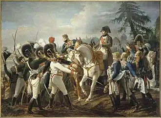 Napoleon addressing Bavarian soldiers
